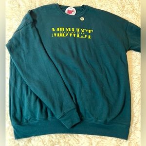 oversized graphic crewneck